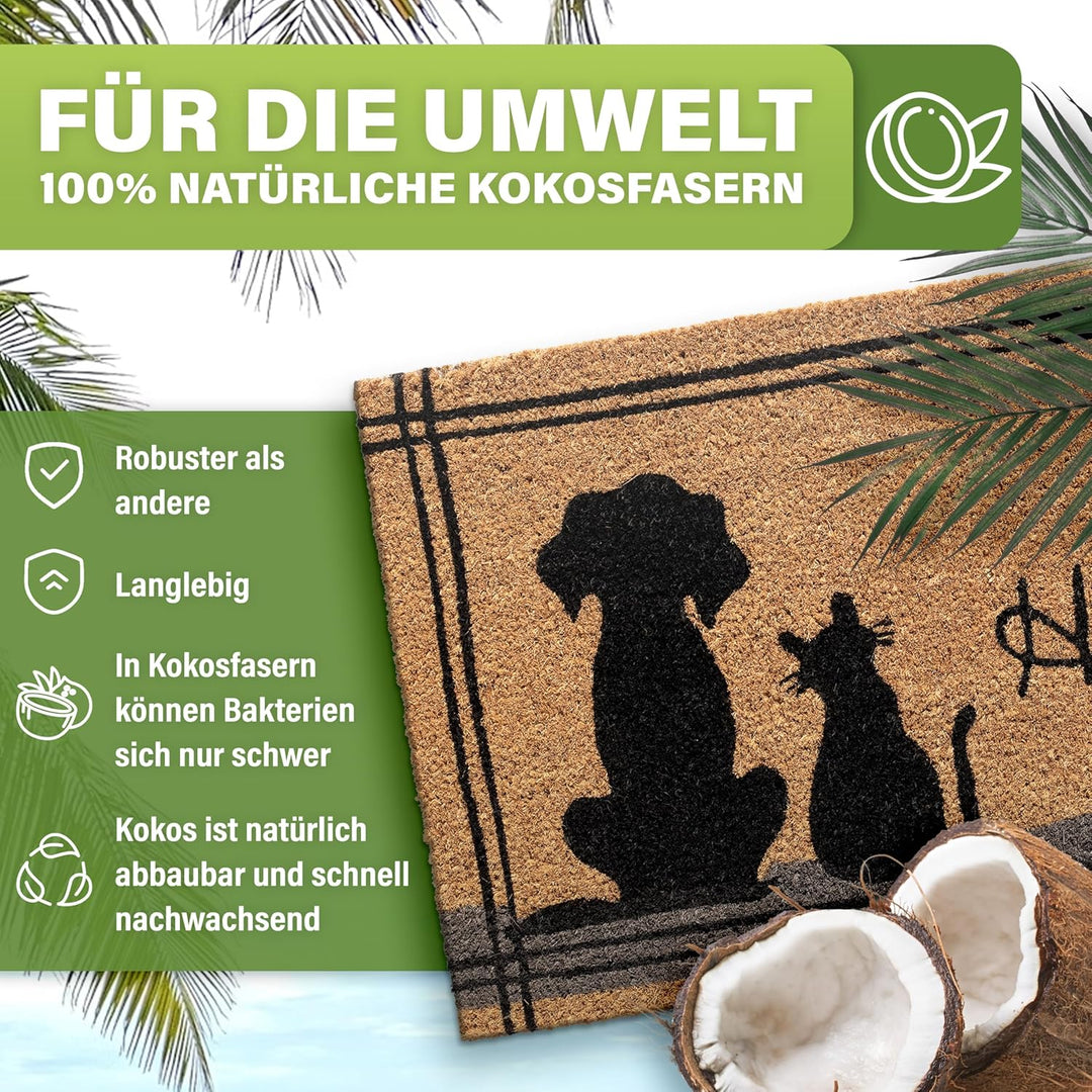 Fussmatte Kokos [Wetterfest] - extrem robust - Fussabtreter aussen - die Kokosmatte Fussmatte aussen