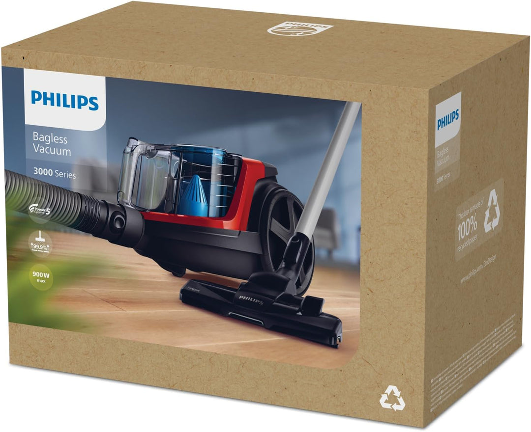 Philips Beutelloser Staubsauger FC9330/09, 1.5 liters, Schwarz, Blau, Grau, Rot