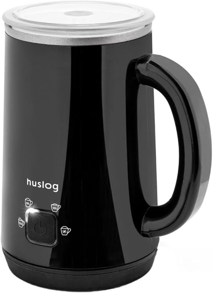 Milchaufschäumer mit Heizung, 4 Milchaufschäummodi, 500W, Schwarz