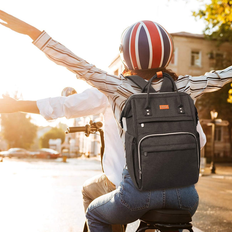 Rucksack Damen, Rucksack Schule mit 15.6 Zoll Laptopfach & USB-Ladeanschluss,Schulrucksack Mädchen T