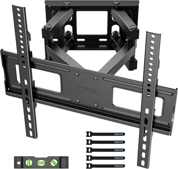 BONTEC TV Wandhalterung Schwenkbare Neigbare TV Halterung Vollbewegung für 23-70 Zoll Flach & Curved