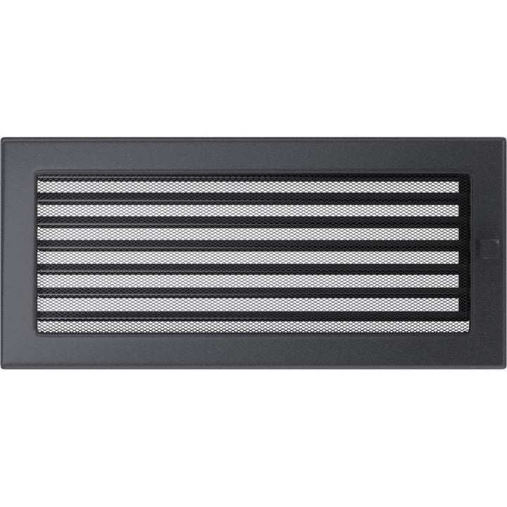 Kratki Lüftungsgitter Kamingitter 17cm x 37cm Graphit mit Jalousien 17 x 37 cm Graphit, 17 x 37 cm G