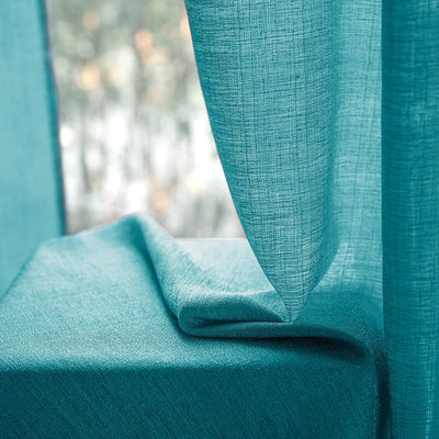 MIULEE 2er Set Voile Vorhang Sheer Leinenvorhang mit Ösen Transparente Unregelmässige Textur Gardine