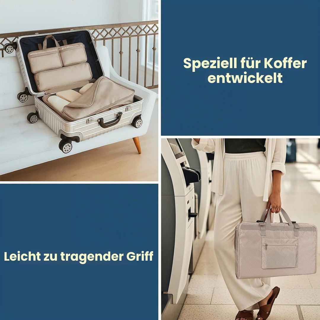 Surblue 6-in-1 Hängende Reise-Organizer-Tasche mit wasserdichten Fächern - Faltschrank für Koffer Au