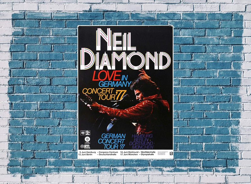 Neil Diamond - Beautiful Noise, Tour 1977 » Konzertplakat/Premium Poster | Live Konzert Veranstaltun