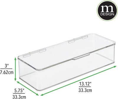 mDesign 4er-Set Kühlschrankbox – Kühlschrank Vorratsdose mit Klappdeckel – lebensmittelechte Aufbewa