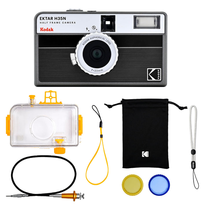 KODAK EKTAR H35N Halbformat-Filmkamera, 35 mm, wiederverwendbar, Bulb-Funktion, Sternfilter, beschic