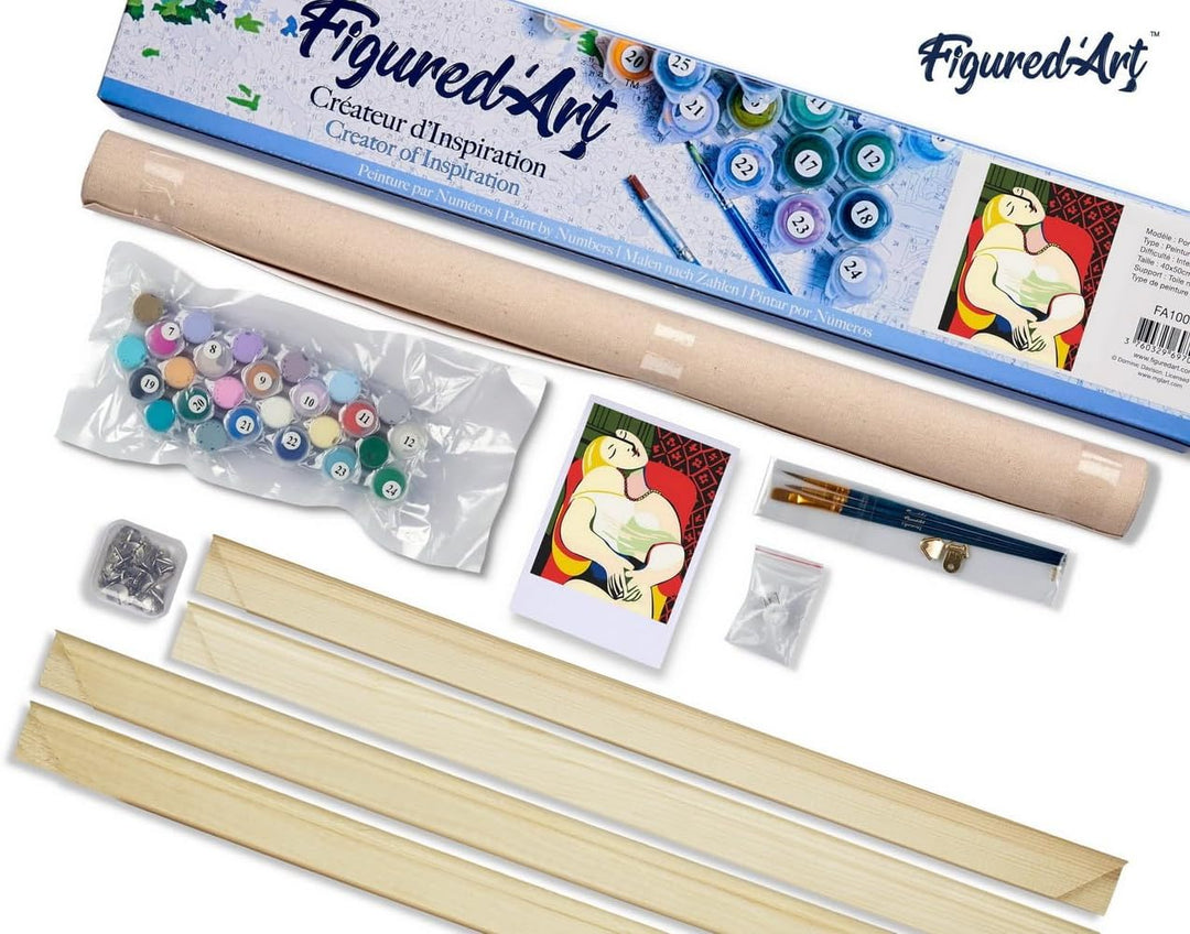 Figured'Art Malen Nach Zahlen Erwachsene Mit Rahmen Picasso - Der Traum - Paint by Numbers Basteln D