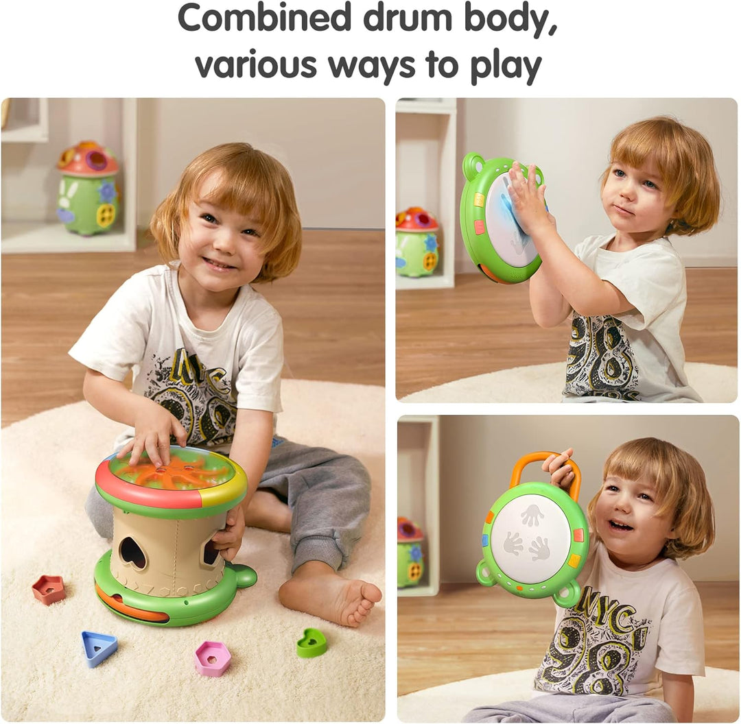 TUMAMA Baby Musical Elektronisches Spielzeug,Baby Musik Trommel Musikinstrumente sensorisches Spielz