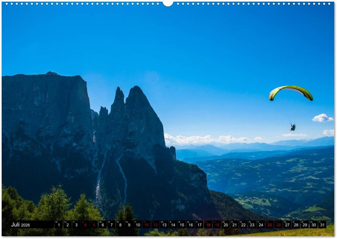 Paragliding - unvergessliche Momente erleben (hochwertiger Premium Wandkalender 2026 DIN A2 quer), K