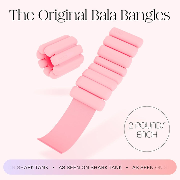 Bala Bangles Wrist & Ankle Weights for Women & Men - Adjustable Silicone Weighted Bracelet Set for G