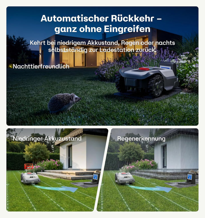 T600 Mähroboter ohne Begrenzungskabel für 800㎡, RTK Gesteuerter Rasenmäher Roboter, Automatische u.