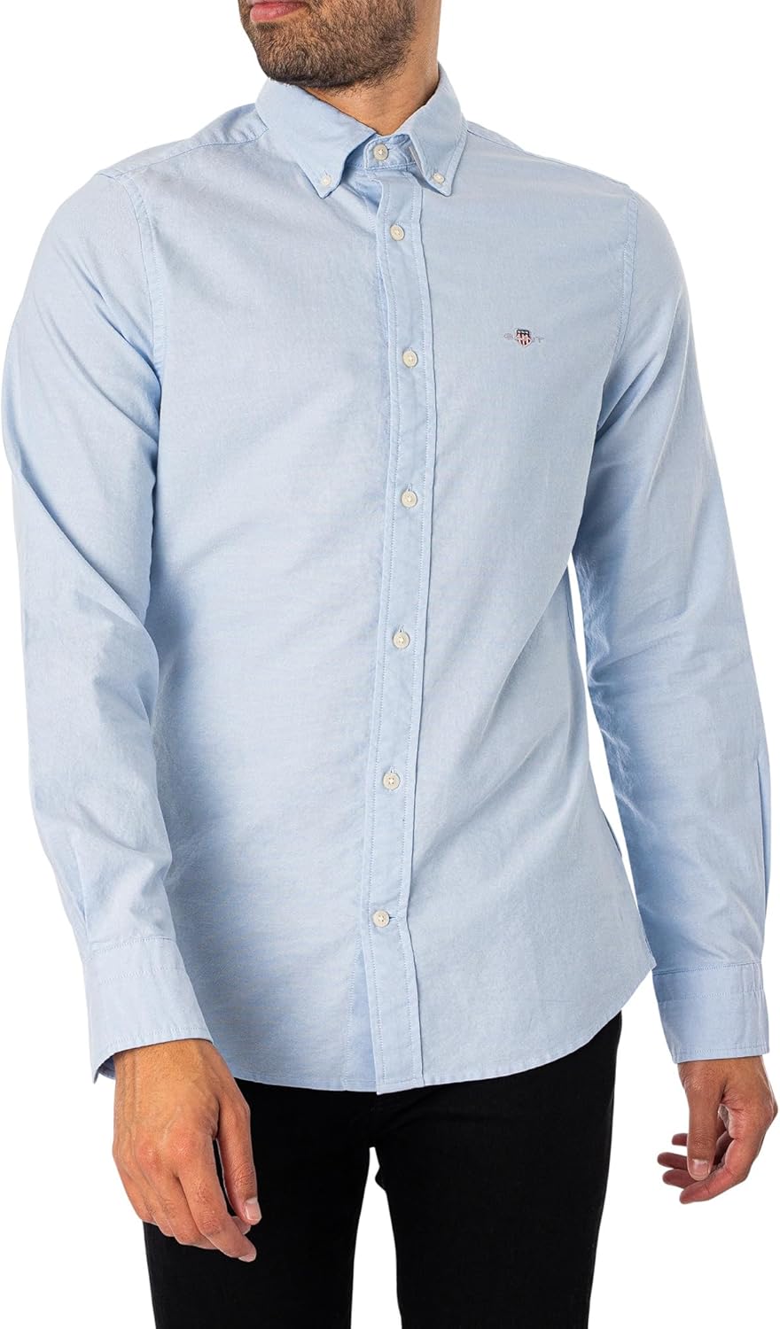 GANT Herren Slim Oxford Shirt Hemd L Light Blue, L Light Blue