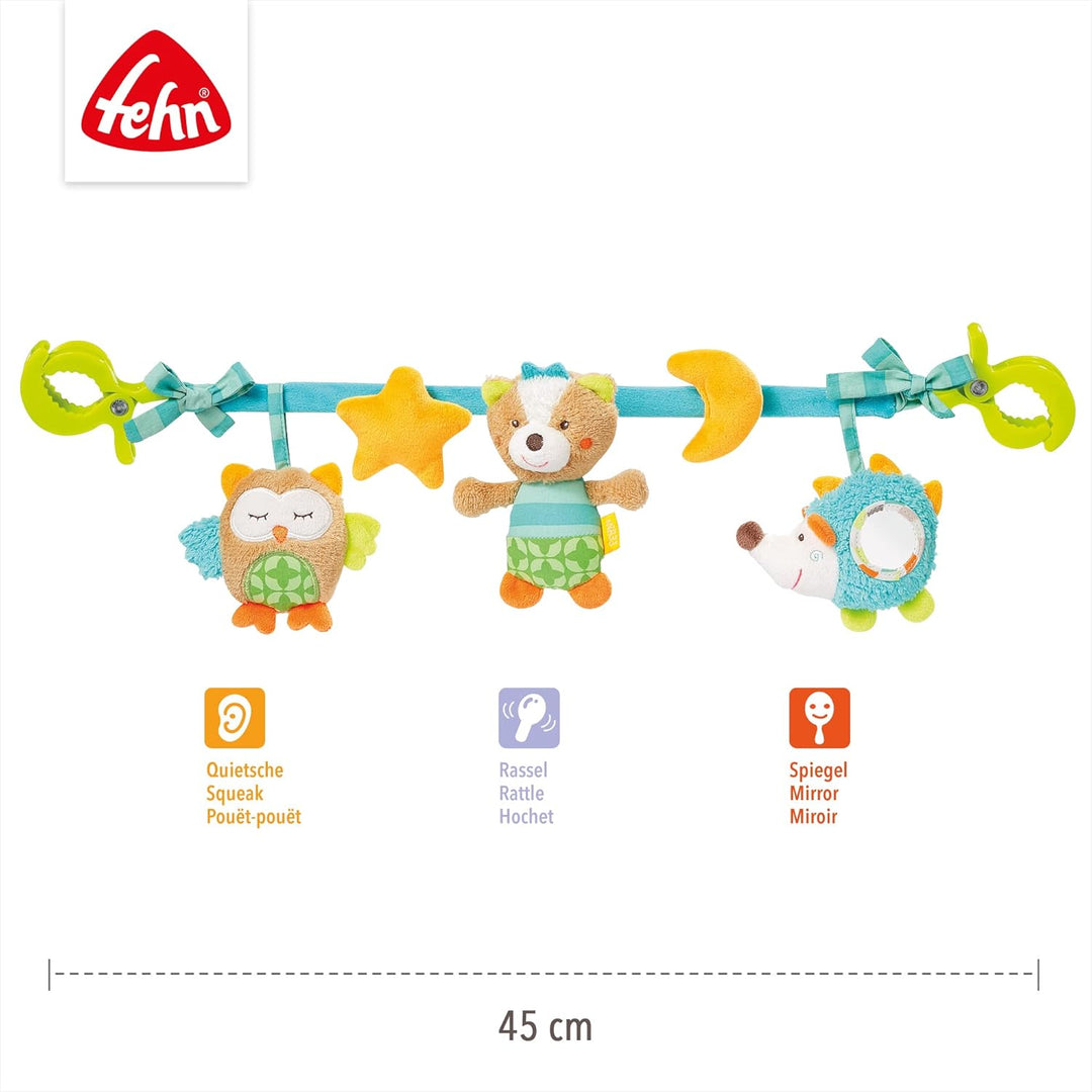 Fehn Kinderwagenkette Baby Mobile Sleeping Forest – Babymobile Kette mit süssen Anhänger Figuren - B