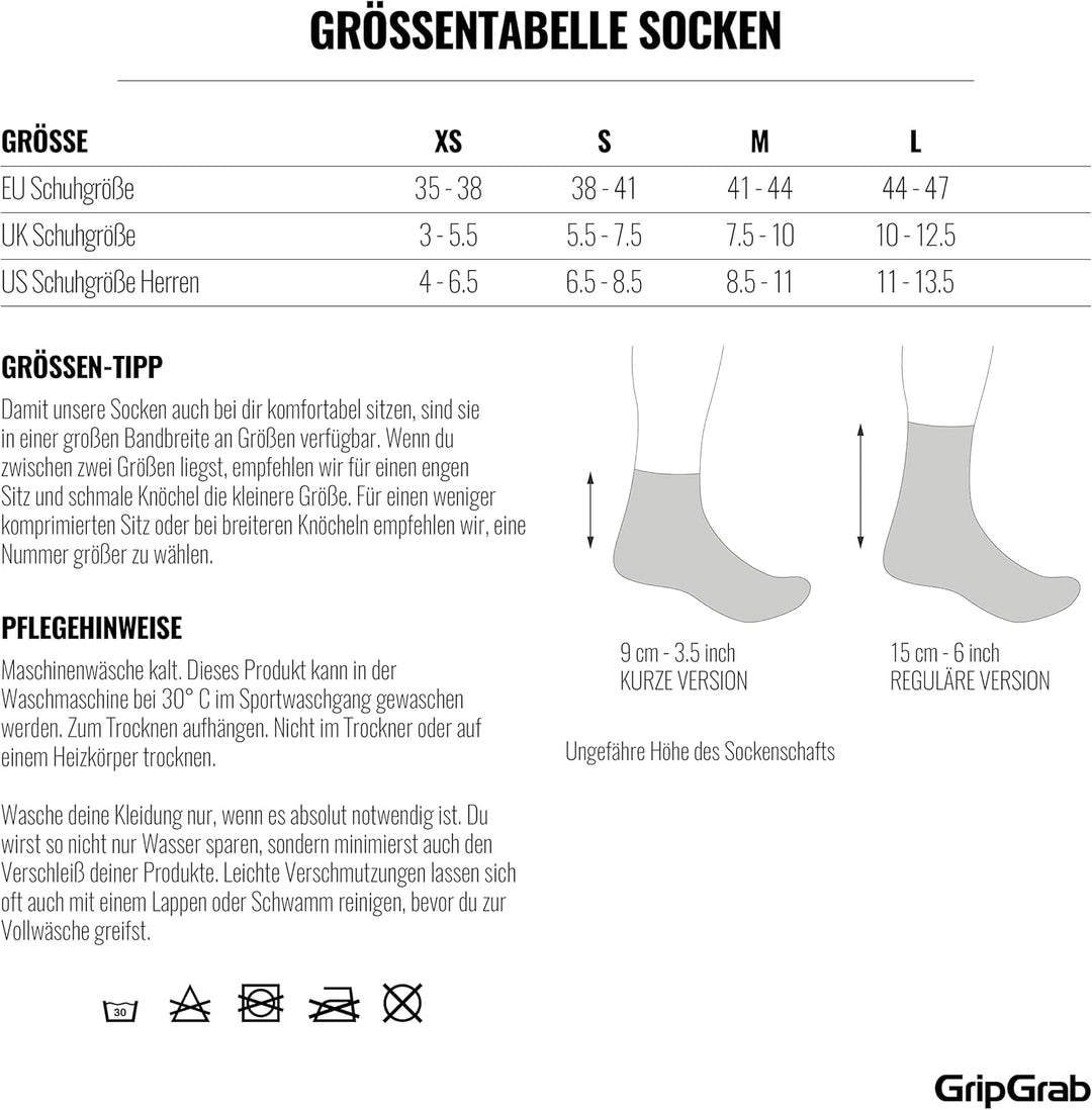 GripGrab Lightweight SL Performance Fahrrad Socken Sommer 1er und 3er Pack Eyecatching 2 Längen Fahr