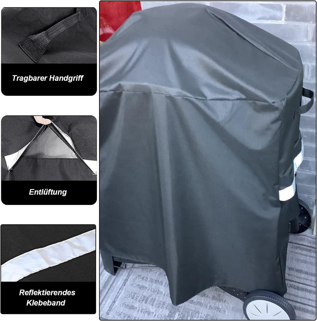 Grillabdeckung für Weber Q100/Q200 Serie auf Wagen, 600D Oxford 7113 Grill Abdeckungen für Weber Q10