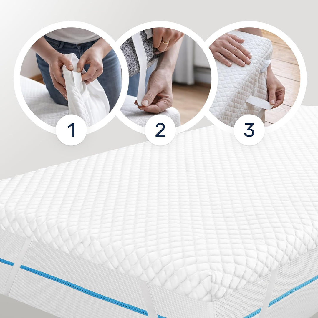 Dailydream Topper 140x200cm aus Memory Foam, 9 cm hoch | Edition Pure, H1/2, Matratzentopper mit was