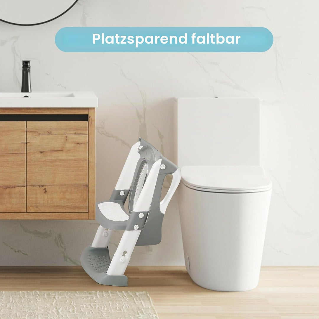 COOSEYA Toilettensitz Kinder, Toilettensitze für Jungen Mädchen, Kinder Toilettensitz mit Treppe,WC