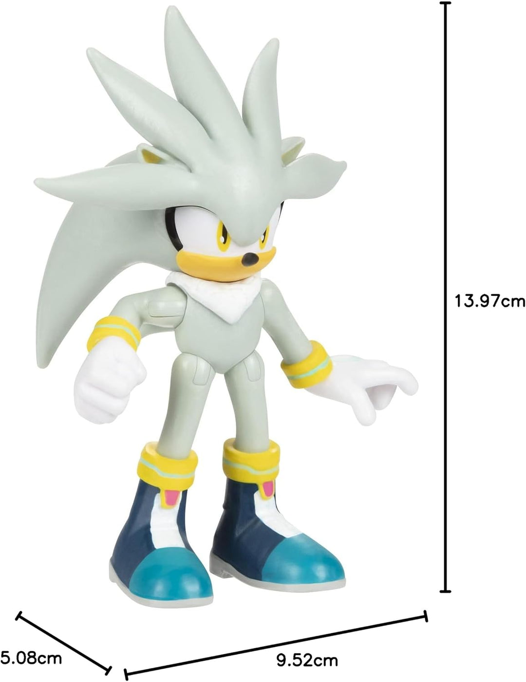 Jakks Sonic Mini-Figur, 5 cm, Silber