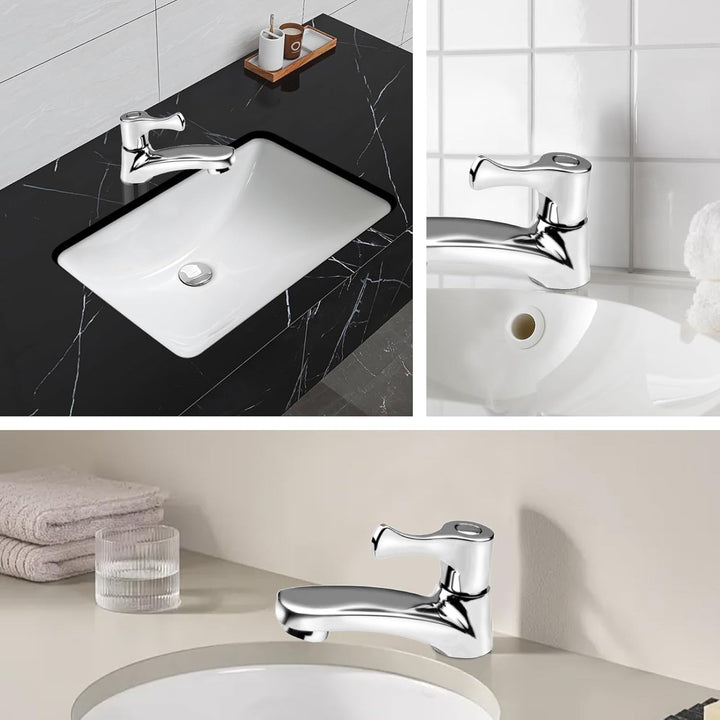 Einzelne Kaltwasserhahn, Kaltwasserhahn Gäste Wc Prämie Wasserhahn Kaltwasser mit 60cm Anschlussschl
