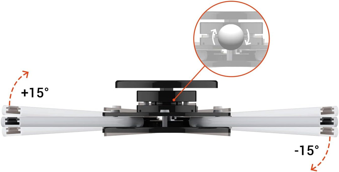 celexon Beamer-Deckenhalterung universal PS Ultraflat - Ultraflache Projektor-Halterung - 20kg Tragk