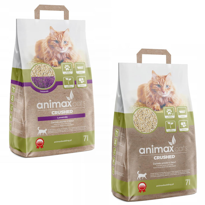 Animax Premium Katzenstreu aus Holzfasern | Klumpend Staubfrei Biologisch Abbaubar | Hohe Saugkraft