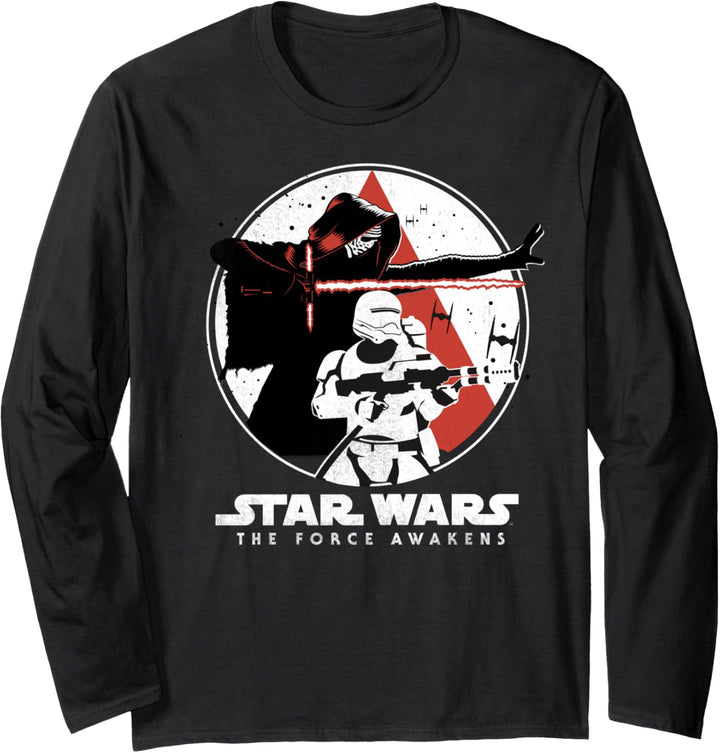 Star Wars The Force Awakens Battle Pose Langarmshirt