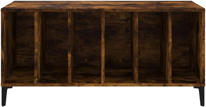 Plattenschrank SchallplattenstäNder Schallplatten Regal Schallplatten Schrank Räuchereiche 100x38x48