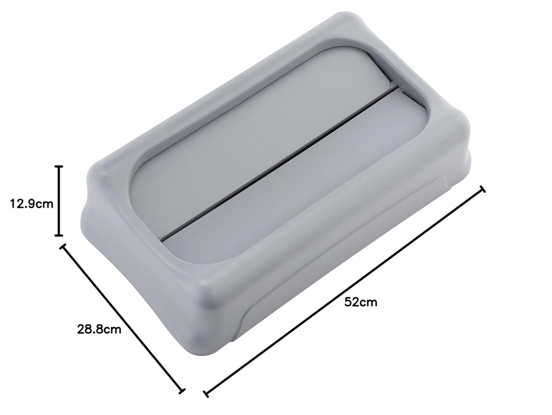 Rubbermaid Commercial Products Slim Jim Deckeleinheit für Recyclingstation für Flaschen, grau, 1 gra