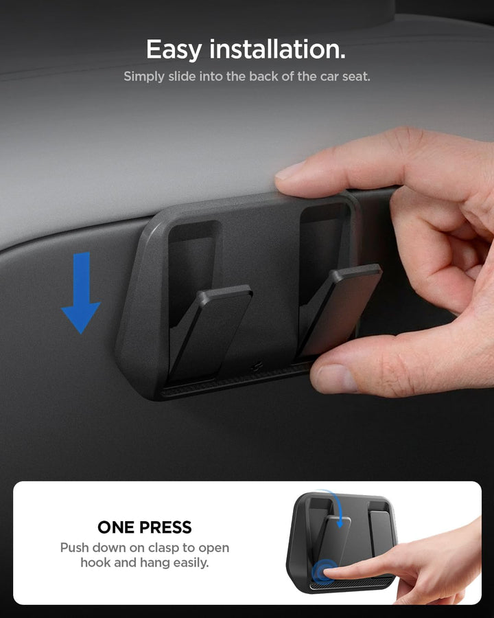 Spigen Autositzhaken [2er-Pack] für Tesla Model Y Juniper 2025 2026 & Model 3 Highland 2024-2026 (Nu