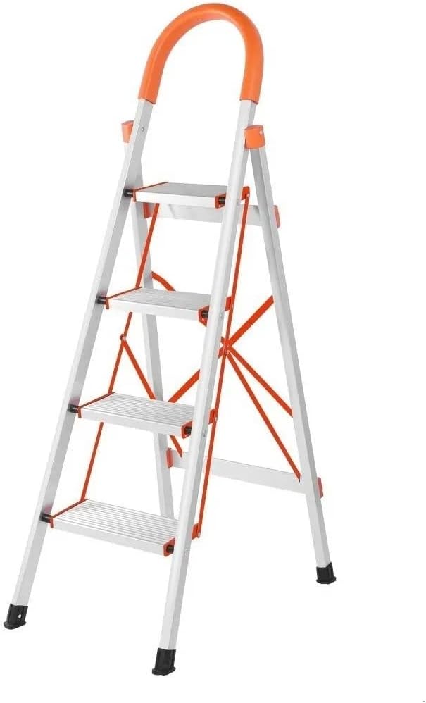 Leiter aus Aluminium, faltbar, 4 Stufen, Haushalts-Treppe