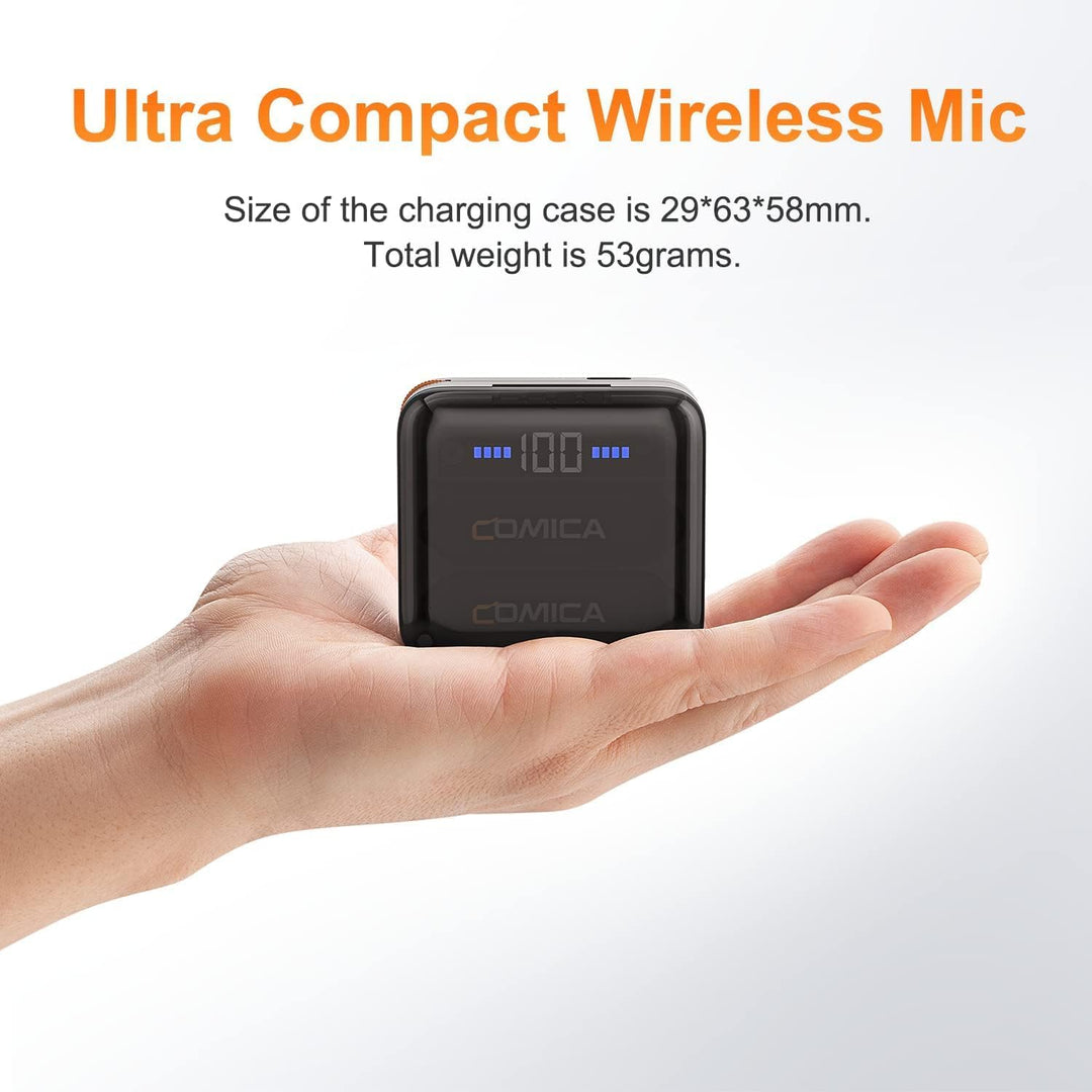 comica Vimo-S UC 2.4GHz Lavalier Wireless Mikrofon für USB-C Android Smartphone mit Ladebox, 200M Üb