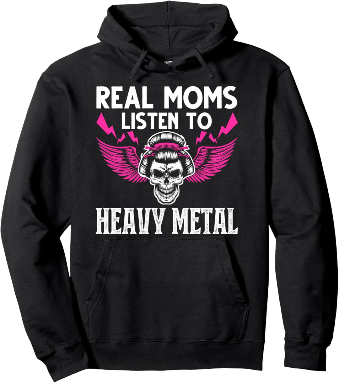 Real Mütter hören Heavy Metal Heavy Metal Pullover Hoodie
