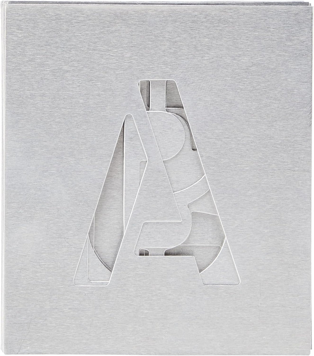 Set Of Zinc Stencils - Letters 2.in Wallet