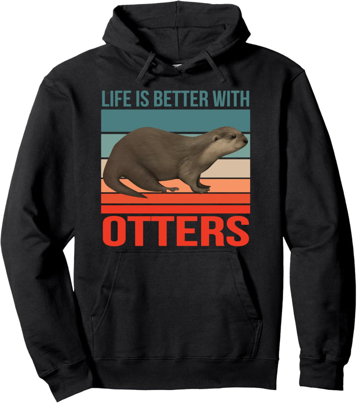 Leben besser mit Otter Fischotter Otter Pullover Hoodie