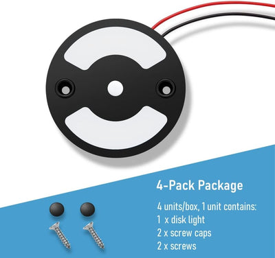 acegoo 12V LED Deckenleuchte Wohnmobil Beleuchtung Leuchte Dimmbar Innenbeleuchtung 75mm, Zwei Farbe