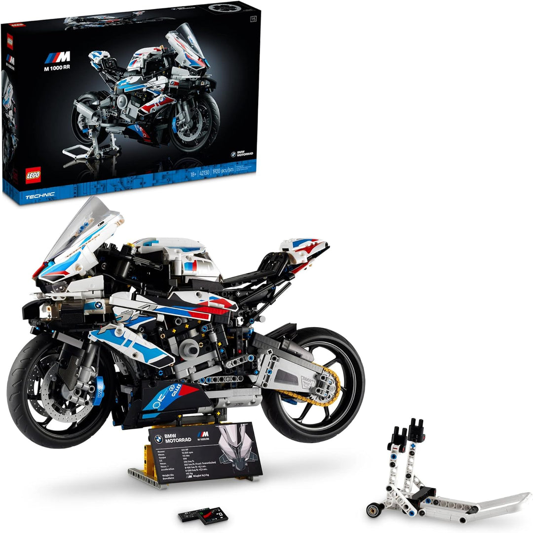 LEGO Technic BMW M 1000 RR 42130 Model Building Kit; Build a Stylish Motorcycle Display Model with T