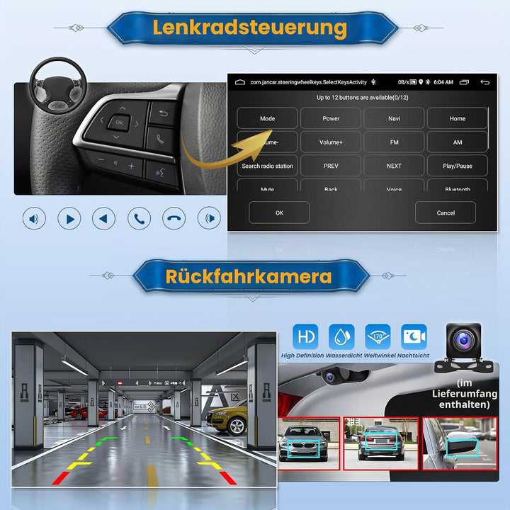 Inefala 2 + 64G Android 15 CarPlay Radio für Peugeot 308/408 2007-2013, 9 Zoll Touchscreen mit Wirel