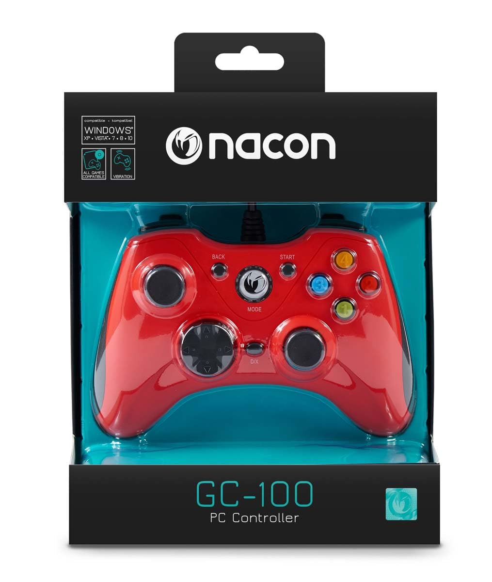 Nacon GC-100XF Gamepad PC Rot [video game]