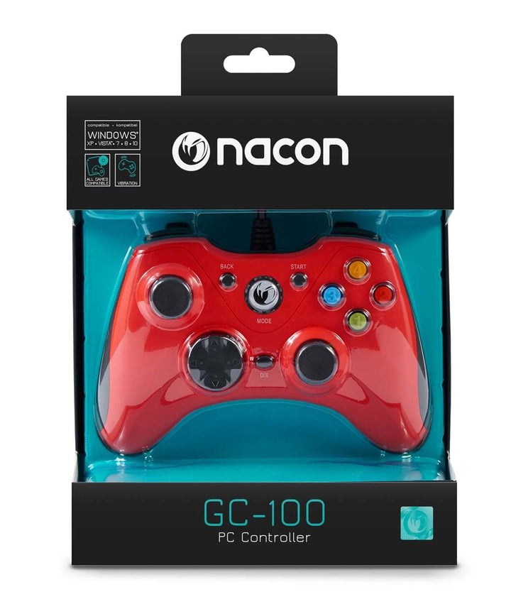 Nacon GC-100XF Gamepad PC Rot [video game]
