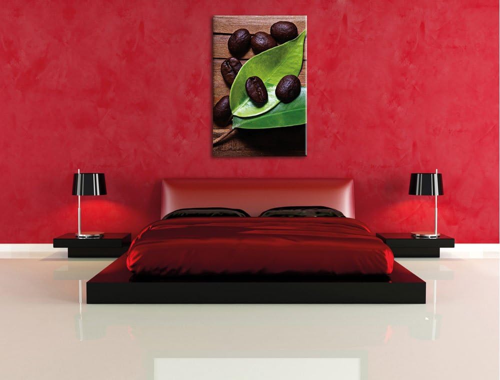 Pixxprint Kaffeebohnen Kaffee Mahlen als Leinwandbild/Grösse: 100x70 / Wandbild/Kunstdruck/fertig be