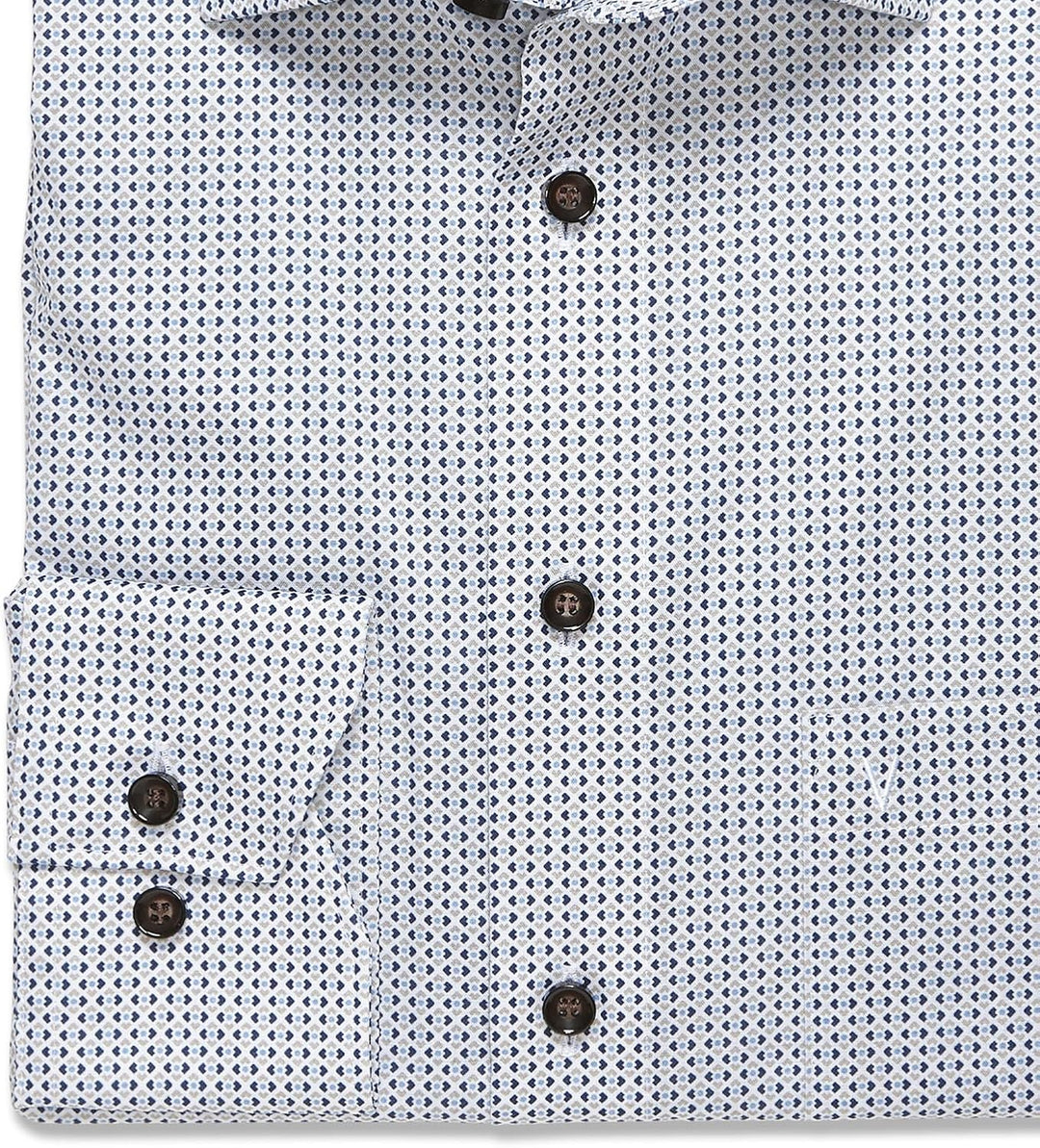 Marvelis Herren Businesshemd Langarm 723014,Rotationsdruck,Modern Fit,New Kent 41 Natur 22, 41 Natur