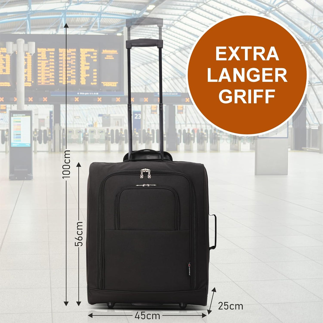 5 Cities 56x45x25 Trolley Rollkoffer Easyjet/British Airways/Jet2 Maximale Grösse der Kabinenreiseta