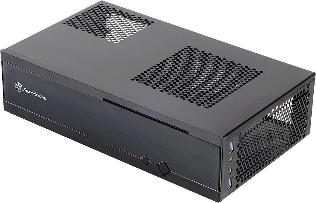 SilverStone SST-ML05B - Milo Mini-ITX kompaktes HTPC Desktop Gehäuse, schwarz