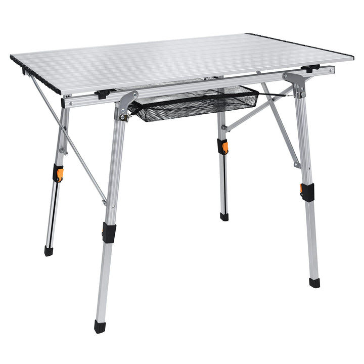 FIVMEN Campingtisch Klappbar 90x51,5 cm Klapptisch Camping Höhenverstellbar Aluminium Camping Tisch