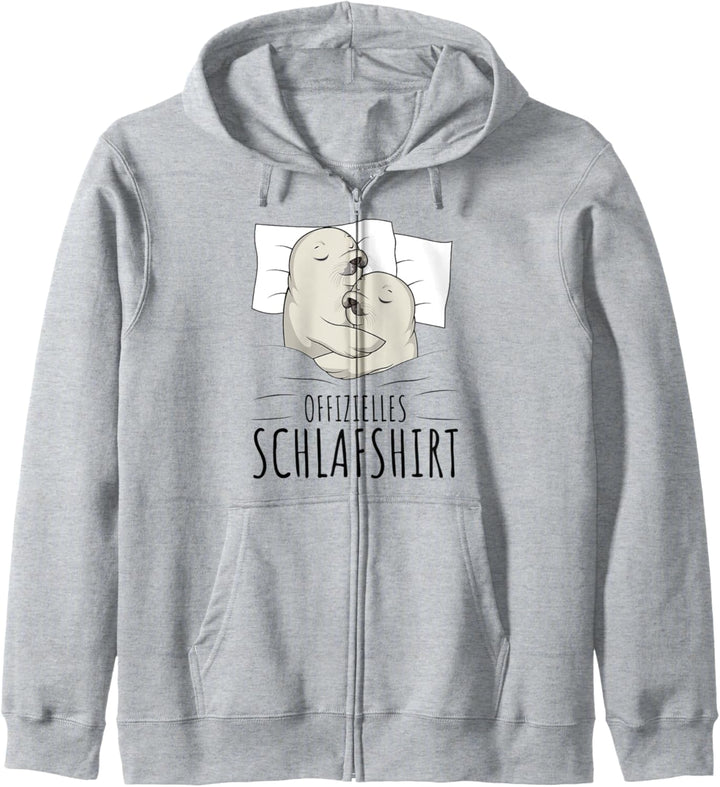 Offizielles Schlafshirt Robbe Schlafen Robben Kapuzenjacke