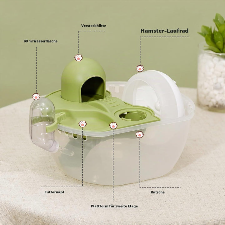 Nobleza - Kleintier-Transportkäfig, tragbarer Hamster-Transportkäfig, Transportbehälter für Kaninche