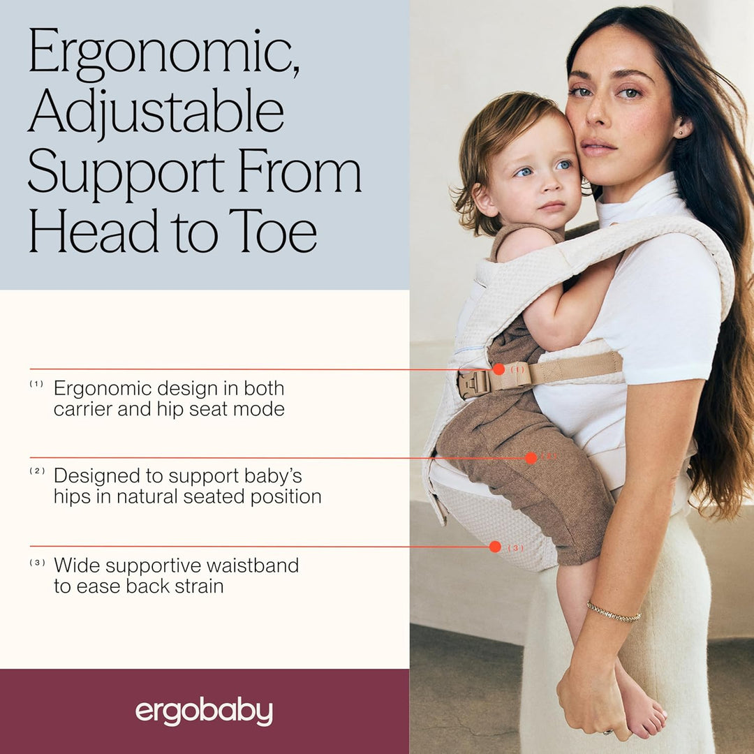 Ergobaby Alta Hip Seat Babytrage mit Babyhüftsitz für Babys und Kleinkinder ab 4 Monaten (5,5 kg - 2