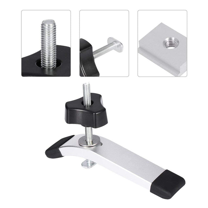 2 pcs Schnellspannklemmen-Set , aus Metall, für T-Nut-Schienen, Werkzeug zur Holzbearbeitung Platen