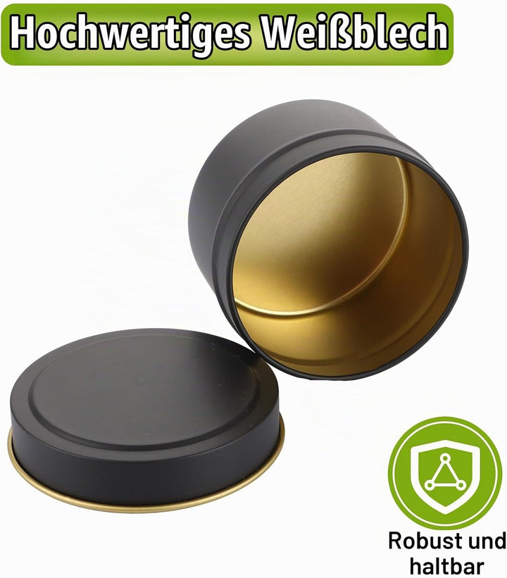 24er-Set Kerzendosen, 65 x 45mm Runde Kerzenbehälter, 120ml Kerzengläs